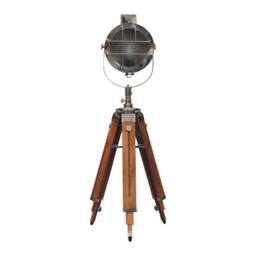 Wyld Haus Ferrara Chrome Caged Spotlight Tripod Floor Lamp in Metallic Silver - thumbnail 2