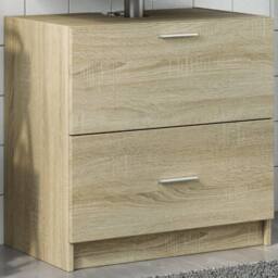 Berkfield Home Sink Cabinet Sonoma Oak 59x37x59 cm Engineered Wood in Light Tan - Size: 59 x 37 x 59 cm