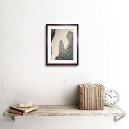 "Artery8 Wall Art Print Lextrait Chrysler Building NY BW Framed in Brown - Size: W7"" x H9""" - thumbnail 2