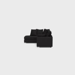 Furniture 786 Chiswick Left Hand Facing Corner Sofa with Footstool in Black - thumbnail 5