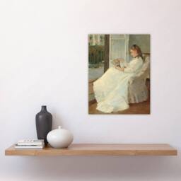 "Artery8 Portrait of Sister at a Window Morisot Wall Art Poster Print - Size: W12"" x H16""" - thumbnail 4