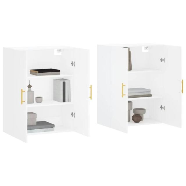 Berkfield Home Wall Mounted Cabinets 2 pcs White 69.5x34x90 cm - image 1
