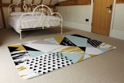 Benjamin Tate Design Geometric Shapes & Brush Strokes Rug in Natural - Size: Large - thumbnail 3