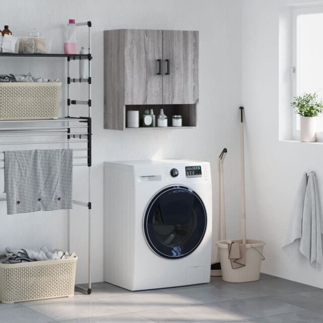 Berkfield Home Wall Cabinet Grey Sonoma 60x31x70 cm Engineered Wood - Size: 60 x 31 x 70 cm - image 1