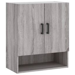 Berkfield Home Wall Cabinet Grey Sonoma 60x31x70 cm Engineered Wood - Size: 60 x 31 x 70 cm - thumbnail 2