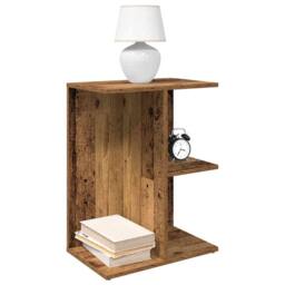 Berkfield Home Elegant Bedside Tables 2 pcs Old Wood 46.5x29x61 cm Engineered Wood in Brown - thumbnail 2