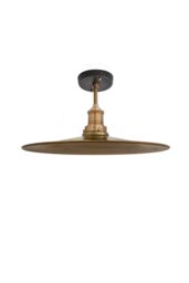 Industville Brooklyn Flat Flush Mount, 15 Inch, Brass, Brass Holder in Bronze - thumbnail 2