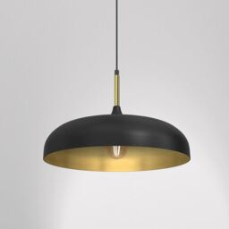 Milagro Lincoln Black Pendant Lamp 45 cm Hand Made Scandi Style Gold Interior - thumbnail 6
