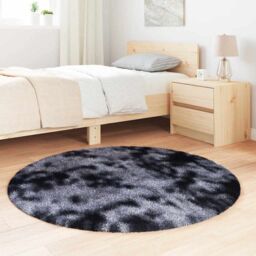 Berkfield Home Shaggy Rug High Pile NAVARRA Dark Grey 120x120 cm Polyester - Size: Medium - thumbnail 3
