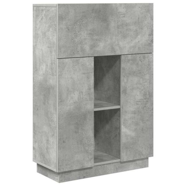 Berkfield Home Concrete Grey Desk Concrete grey Engineered wood Standard Storage - image 1