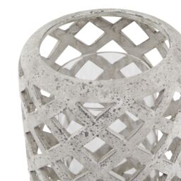 Love Lace Large Grey Stone Effect Hurricane Lantern - thumbnail 2