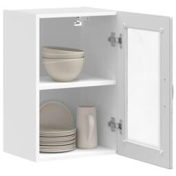 Berkfield Home Kitchen Wall Cabinet with Glass Door¬†Porto Grey Sonoma - thumbnail 4