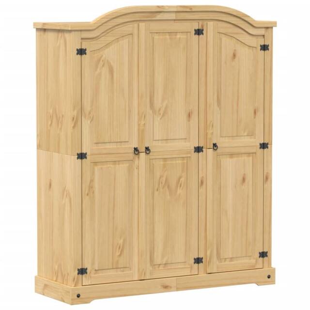 Berkfield Home Wardrobe Corona 151.5x52x186 cm Solid Wood Pine in Brown - image 1