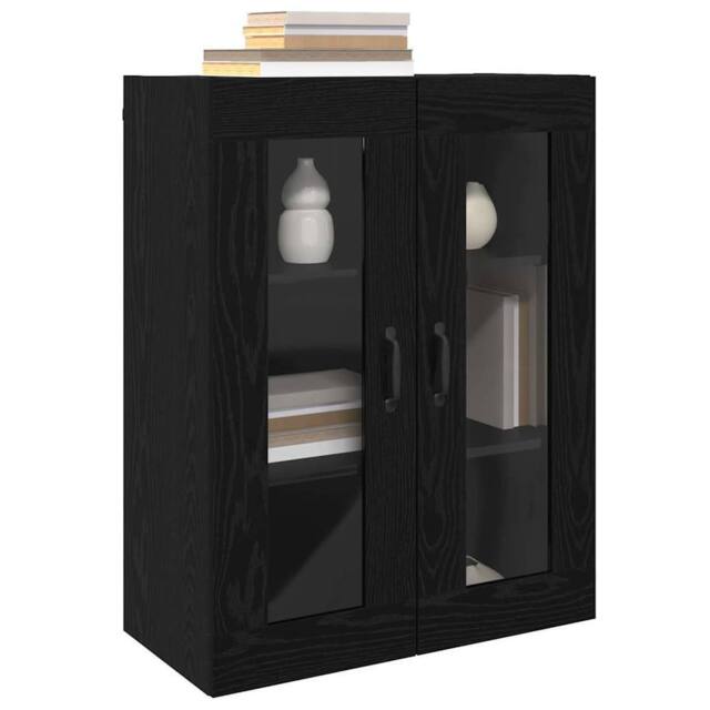Berkfield Home Hanging Wall Cabinet Black 69.5 x 34 x 90 cm Engineered wood - image 1