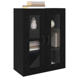 Berkfield Home Hanging Wall Cabinet Black 69.5 x 34 x 90 cm Engineered wood - thumbnail 1