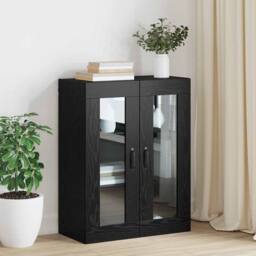 Berkfield Home Hanging Wall Cabinet Black 69.5 x 34 x 90 cm Engineered wood - thumbnail 2