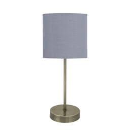 First Choice Lighting Antique Brass Stick Table Lamp Base Only in Bronze - thumbnail 2