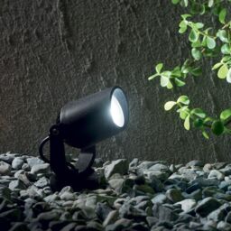 Netlighting Minitommy 1 Light Outdoor Spike Spotlight Black IP66 GU10 - thumbnail 2
