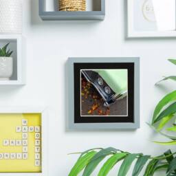 "Nicola Spring 3D Box Photo Frames with 4"" x 4"" Mounts - 6"" x 6"" - Grey - Pack of 2 in Black" - thumbnail 5