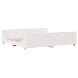 Berkfield Home Bed Frame without Mattress White 180x200 cm Super King Solid Wood Pine - thumbnail 6