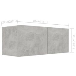 Berkfield Home 6 Piece TV Cabinet Set Concrete Grey Engineered Wood - thumbnail 6