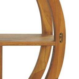Berkfield Home Yin Yang Wall Shelf 80x17.5x80 cm Solid Teak Wood in Brown - thumbnail 5
