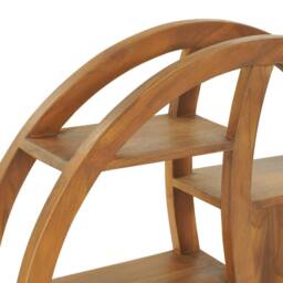 Berkfield Home Yin Yang Wall Shelf 80x17.5x80 cm Solid Teak Wood in Brown - thumbnail 4
