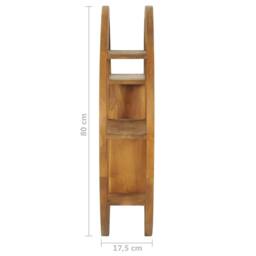 Berkfield Home Yin Yang Wall Shelf 80x17.5x80 cm Solid Teak Wood in Brown - thumbnail 6