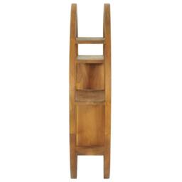 Berkfield Home Yin Yang Wall Shelf 80x17.5x80 cm Solid Teak Wood in Brown - thumbnail 3