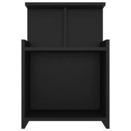 Berkfield Home Bed Cabinets 2 pcs Black 40x35x60 cm Engineered Wood - Size: 40 x 35 x 60 cm - thumbnail 4