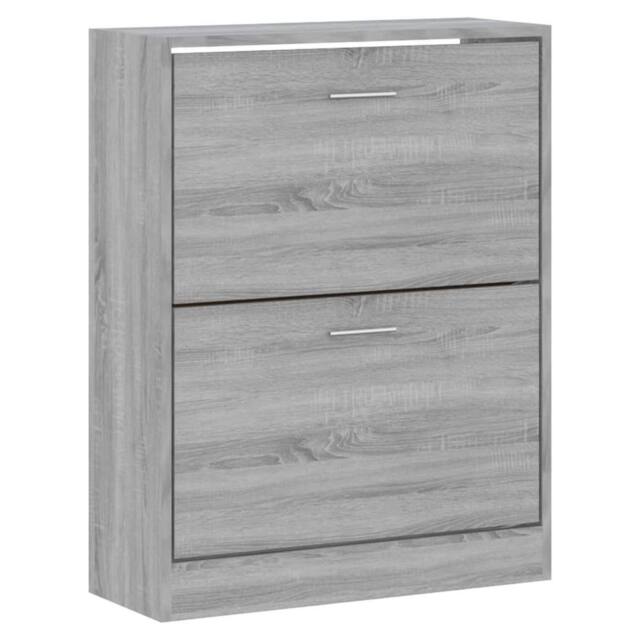 Berkfield Home Shoe Cabinet Grey Sonoma 63x24x81 cm Engineered Wood - Size: 63 x 24 x 81 cm - image 1