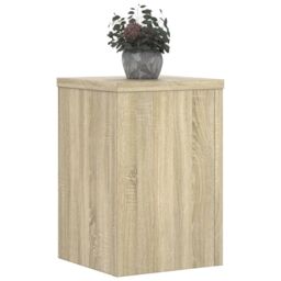 Berkfield Home Plant Stands 2 pcs Sonoma Oak 25x25x35 cm Engineered Wood in Brown - Size: 25 x 25 x 35 cm - thumbnail 3