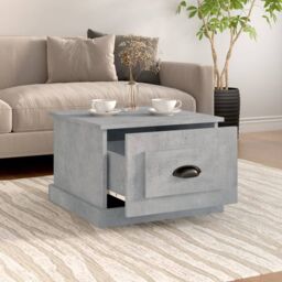 Berkfield Home Coffee Table Concrete Grey 50x50x35 cm Engineered Wood - Size: 50 x 50 x 35 cm - thumbnail 3