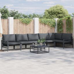 Berkfield Home Garden Sofa Set 6 pcs Anthracite Steel