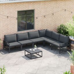 Berkfield Home Garden Sofa Set 6 pcs Anthracite Steel - thumbnail 5
