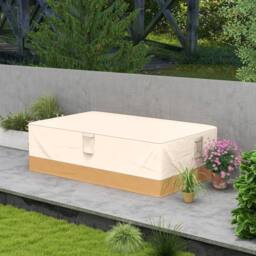 OUTSUNNY Garden Furniture Covers Waterproof, 600D Oxford Fabric with Vents in Beige - thumbnail 1