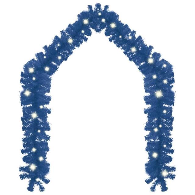 Berkfield Home Christmas Garland with LED Lights 5 m Blue - image 1