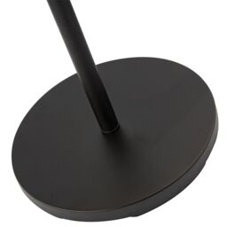 Happy Homewares Modern Black Floor Light with LED Adjustable Spot Lamp & White Cotton Shade - thumbnail 4