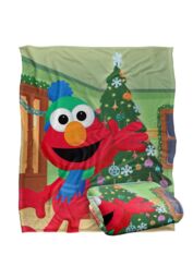 Sesame Street Furry Friends Forever Elmo Christmas Tree Silky Touch Super Soft Throw Blanket 152 X 127 cm in White - thumbnail 2