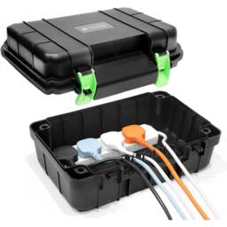 Desiretech Weatherproof Outdoor Electric Box - IP54 (Electrical Box Only, Large) in Black - thumbnail 1