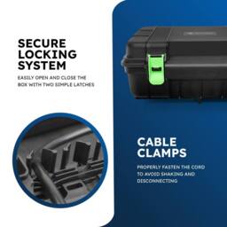 Desiretech Weatherproof Outdoor Electric Box - IP54 (Electrical Box Only, Large) in Black - thumbnail 4