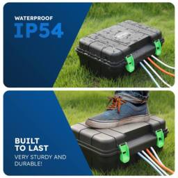 Desiretech Weatherproof Outdoor Electric Box - IP54 (Electrical Box Only, Large) in Black - thumbnail 5