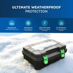 Desiretech Weatherproof Outdoor Electric Box - IP54 (Electrical Box Only, Large) in Black - thumbnail 3