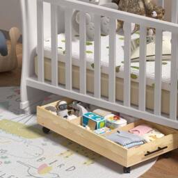 KORVIXA 3-Compartment Wooden Crate Open Storage Box in Natural - Size: 900mm - thumbnail 4