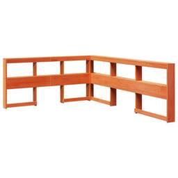 Berkfield Home Bookcase Bed without Mattress Wax Brown 140x200cm Solid Wood Pine - Size: 140x200 cm - thumbnail 9