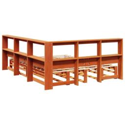 Berkfield Home Bookcase Bed without Mattress Wax Brown 140x200cm Solid Wood Pine - Size: 140x200 cm - thumbnail 7
