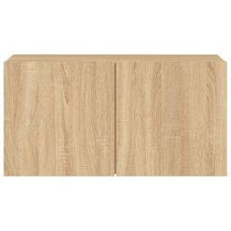 Berkfield Home TV Cabinet Wall-mounted Sonoma Oak 80x30x41 cm in Brown - Size: 80 x 30 x 41 cm - thumbnail 6