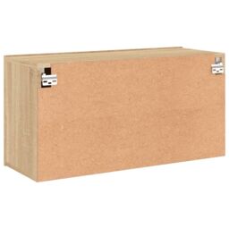 Berkfield Home TV Cabinet Wall-mounted Sonoma Oak 80x30x41 cm in Brown - Size: 80 x 30 x 41 cm - thumbnail 8