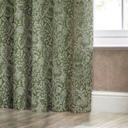Wylder Nature Bali Botanical Jacquard Eyelet Curtains in Olive - Size: 117 cm width x 183 cm drop - thumbnail 3