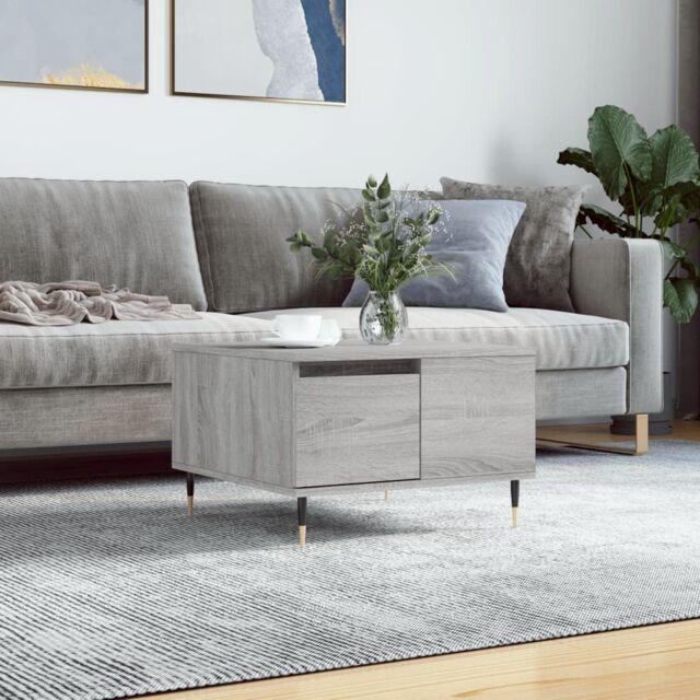 Berkfield Home Coffee Table Grey Sonoma 55x55x36.5 cm Engineered Wood - image 1